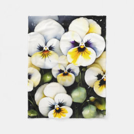 Manta Polar pintura de acuarela de bonito blanco