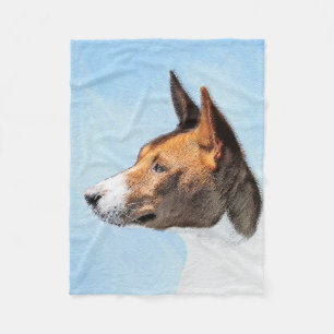 Manta Polar Pintura de Basenji - Arte original muy bonito
