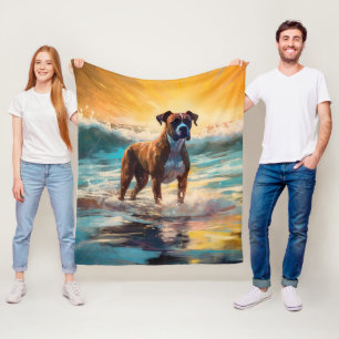 Manta Polar Pintura de Boxer Beach Surfing