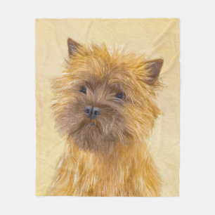 Manta Polar Pintura de Cairn Terrier - Arte Perro Original.
