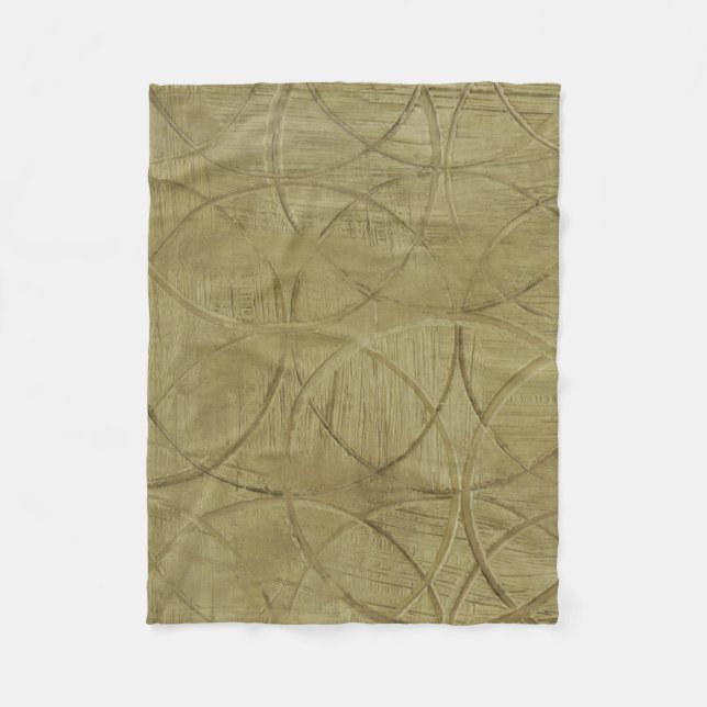 Manta Polar Pintura de círculos vinculados de Jennifer Goldber (Anverso)