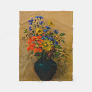 Manta Polar Pintura de época Flores silvestres