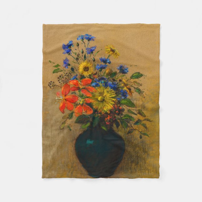 Manta Polar Pintura de época Flores silvestres (Anverso)