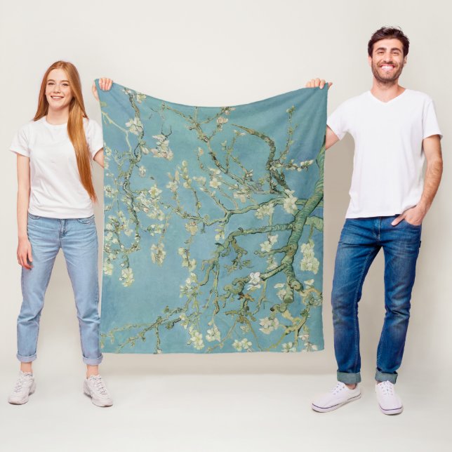 Manta Polar Pintura de flores de almendra de Van Gogh (In situ)