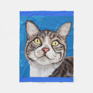 Manta Polar Pintura de gatos tabby