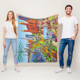 Manta Polar Pintura de la ciudad de Nueva York