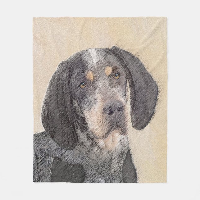 Manta Polar Pintura de la cola de Bluetick - Ar de perro origi (Anverso)