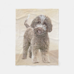 Manta Polar Pintura de Lagotto Romagnolo - Arte de perro origi