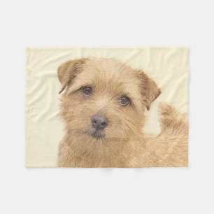 Manta Polar Pintura de Norfolk Terrier - Arte Perro Original