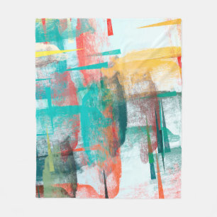Manta Polar Pintura de pincel. Combinación artística de lienzo