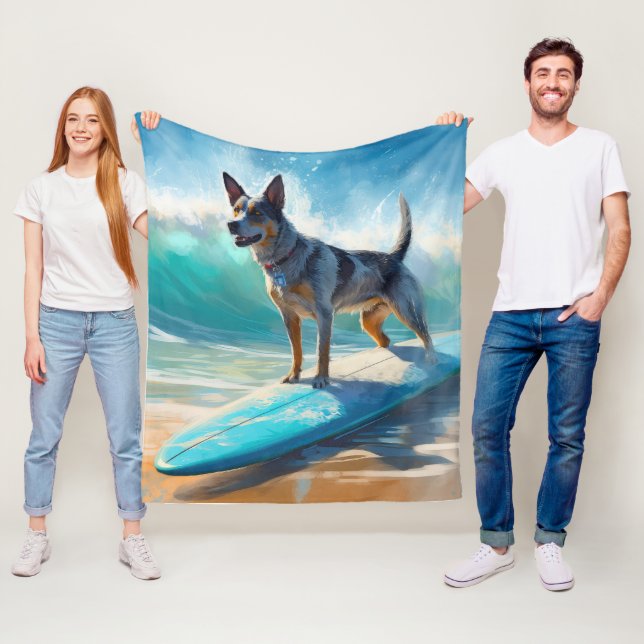 Manta Polar Pintura de surf Blue Heeler Beach (In situ)