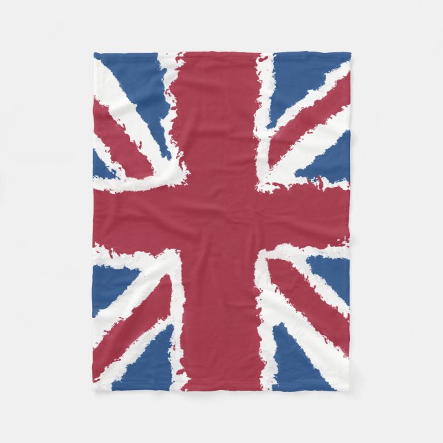 Manta Polar Pintura de Union Jack de Heva Weva (Anverso)