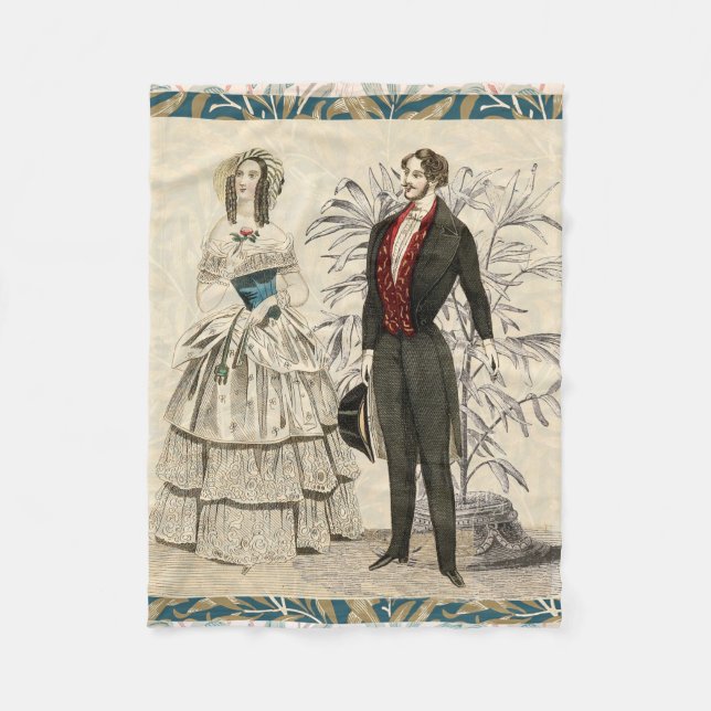 Manta Polar Pintura del matrimonio Boda victoriano de 1844 (Anverso)