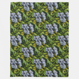Manta Polar Pintura Delicada Blue Plumbago Blossom