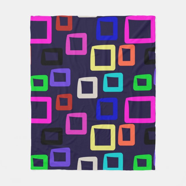 Manta Polar Pintura geométrica cuadrada, gráfico de diseño sin (Anverso)