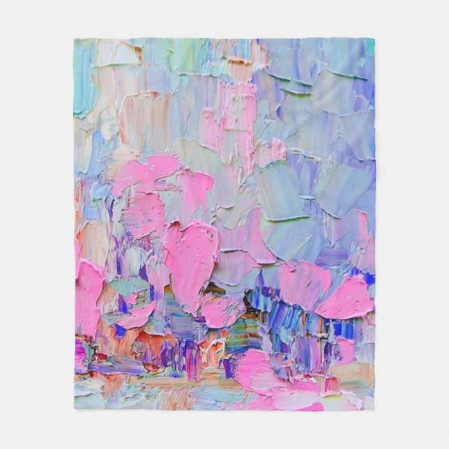 Manta Polar Pintura grabado en relieve expresiva en lienzo, cr (Anverso)