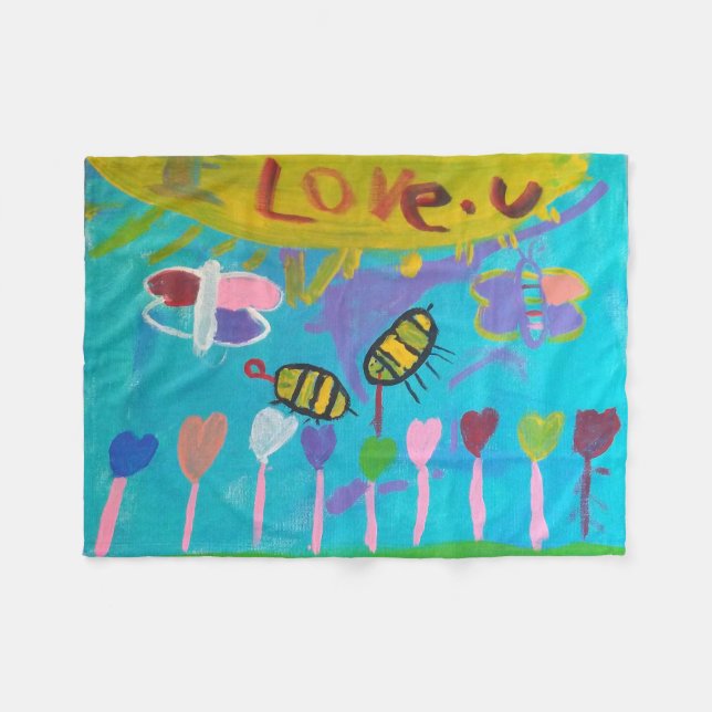 Manta Polar Pintura infantil (Frente (Horizontal))