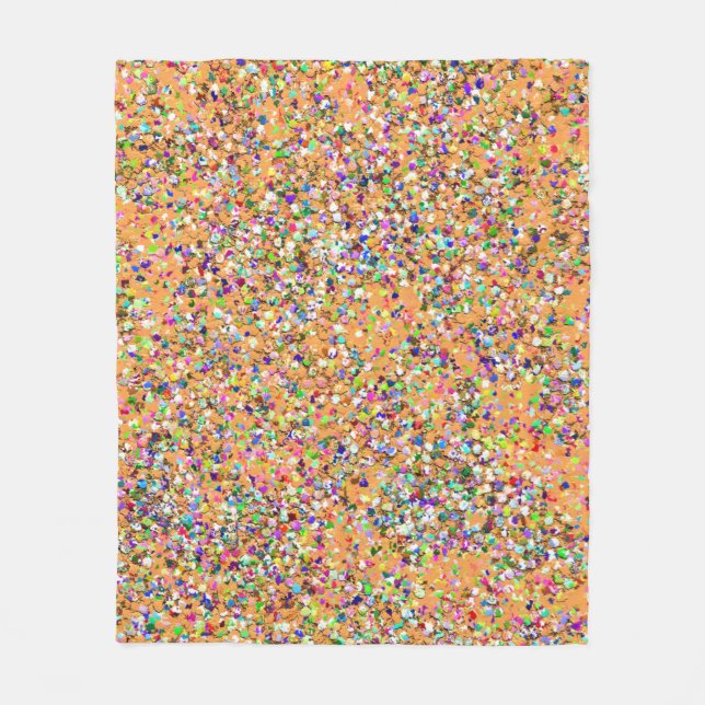 Manta Polar Pintura multicolor de moda Purpurina gruesa #2 (Anverso)