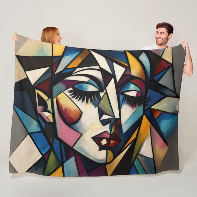 Manta Polar Pintura Resumen de la mujer moderna audaz (In situ)