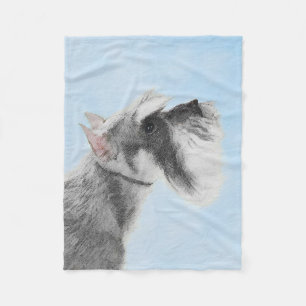Manta Polar Pintura Schnauzer (gigante, estándar) - Arte de p