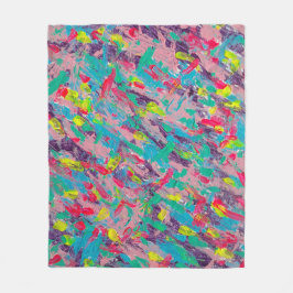 Manta Polar Pintura sintética del arcoiris abstracta
