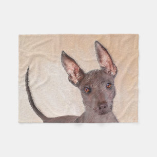 Manta Polar Pintura Xoloitzcuintli - Arte Perro Original Cuto