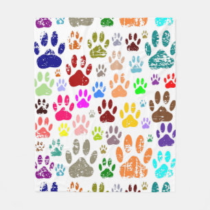 Manta Polar Pinturas coloreadas de Perro con angustia