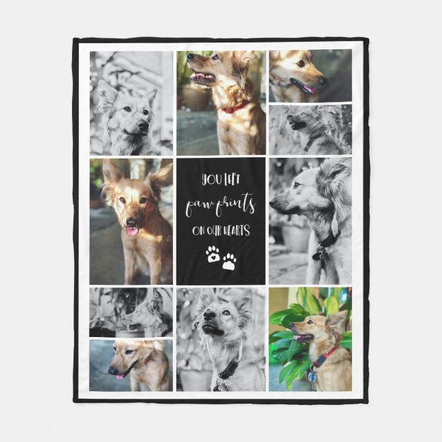 Manta Polar Pinturas En Nuestro Collage Memorial Mascota Del C (Anverso)