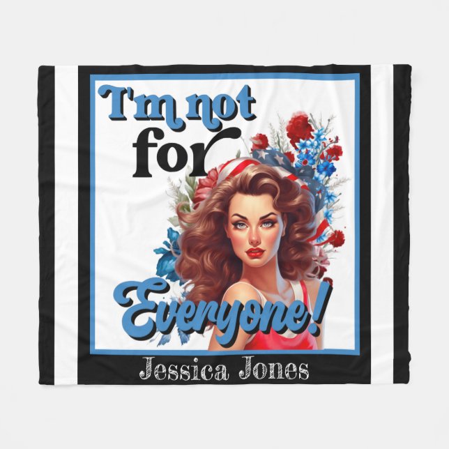 Manta Polar Pinup retro-norteamericano, no para todos (Frente (Horizontal))