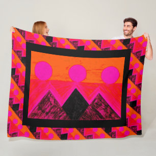 Manta Polar Pirámides de otros mundos en rosa y naranja