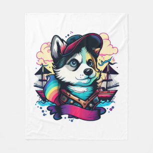 Manta Polar Pirata de perro Husky