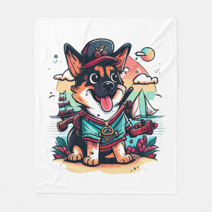 Manta Polar Pirata de perro pastor alemán