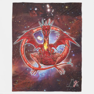 Manta Polar Pirope Cosmic Dragon Fleece Blanket