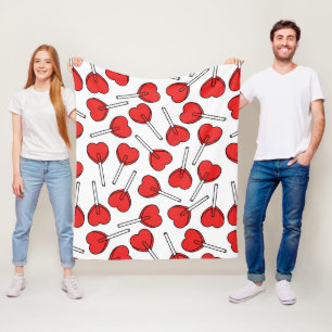 Manta Polar Piruetas Rojas, Piruetas de Corazón, Patrón de Pir
