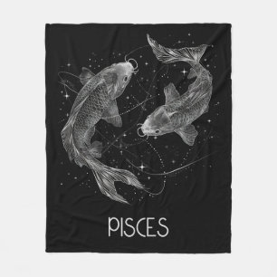Manta Polar Pisces Zodiac Constellation Fleece Blanket