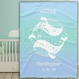 Manta Polar Pisces Zodiac Star Name Birdate Blue Baby