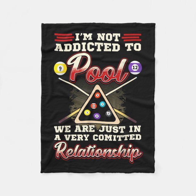 Manta Polar Piscina para hombres jugador 8 bolas billares Pisc (Anverso)