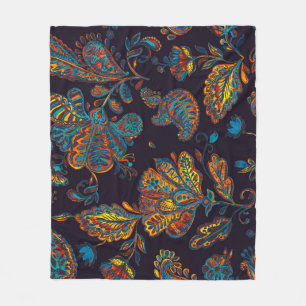 Manta Polar Pisley acuarela: teja de patrón floral