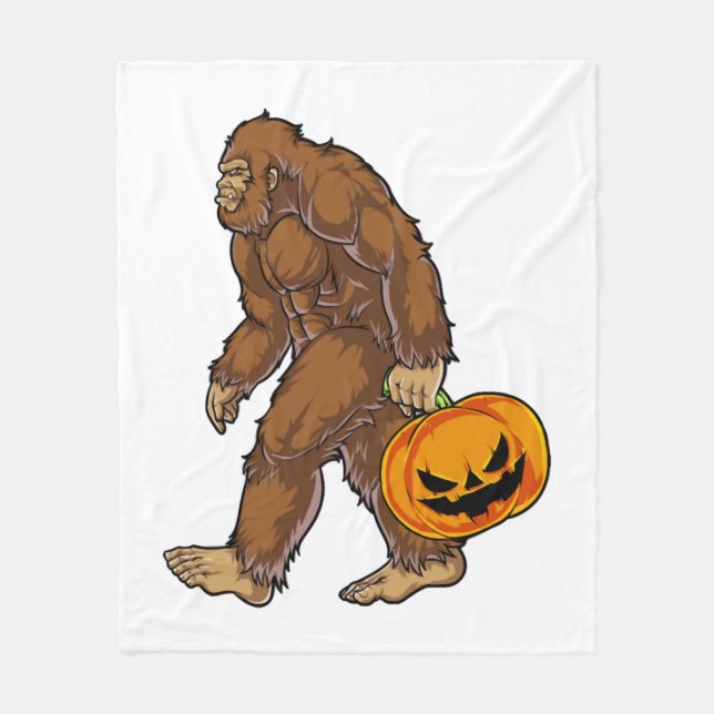 Manta Polar Pisos delanteros Sasquatch con camiseta de calabaz (Anverso)