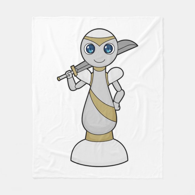 Manta Polar Pista de ajedrez Pawn Sword Chess (Anverso)
