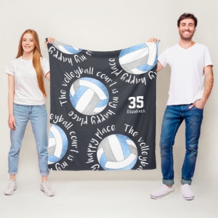 Manta Polar pista de voleibol lugar feliz lt blue graso