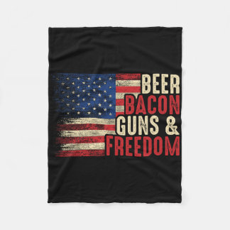 Manta Polar Pistolas De Cerveza Y Libertad - Bandera De Estado