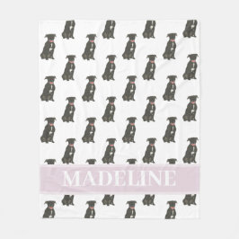 Manta Polar Pitbull Staffy (negro)