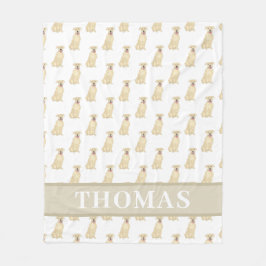 Manta Polar Pitbull Staffy Personalizado (Beige Canela) 