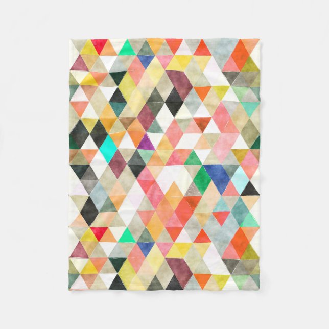 Manta Polar PixDezines BOHO GEOMETRIC/ajustable (Anverso)