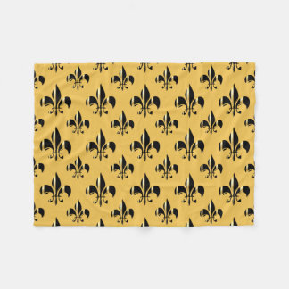 Manta Polar PixDezines fleur de lis/black/gold