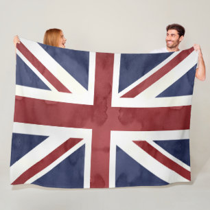 Manta Polar PixDezines Union Jack acuarela