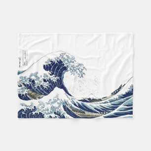 Manta Polar PixDezines Vintage, Gran Ola, Hokusai 葛飾北斎の神奈川沖浪
