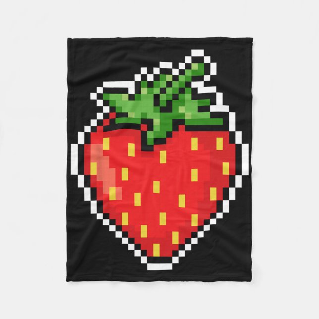 Manta Polar Pixel Strawberry 80s Video Game Halloween  (Anverso)