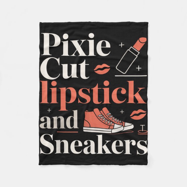 Manta Polar Pixie cut lipstick and sneakers short hair style  (Anverso)